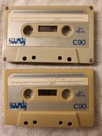 2 Soundy C90 Cassettebandjes - 2x45 min, Ophalen of Verzenden, Zo goed als nieuw, 2 t/m 25 bandjes, Onbespeeld