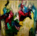 Heel apart olieverf schilderij 100 x 100 cm staat naam op???, Antiek en Kunst, Kunst | Schilderijen | Klassiek, Ophalen of Verzenden