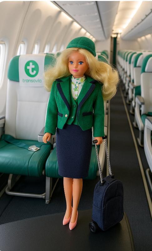 Vintage Transavia “Barbie” stewardess, Verzamelen, Poppen, Zo goed als nieuw, Pop, Ophalen of Verzenden