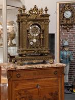 Grote antieke Franse bronzen pendule h 64 b44 d 26 cm, Antiek en Kunst, Ophalen