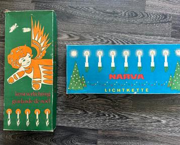 Vintage Kerstlampjes Kaars Model 2 stuks.