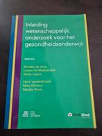 Inleiding wetenschappelijk onderzoek voor het gezondheidsond, Ophalen of Verzenden, Nieuw, Marc Glorieux; Anneke de Jong; Lieven De Maesschalck; Marijke...