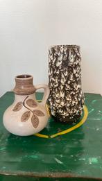 Vintage vaasjes fat lava, Ophalen, Overige kleuren, Minder dan 50 cm, Glas