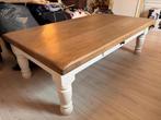 Mooie salontafel, landelijke stijl, massief hout, Huis en Inrichting, Tafels | Salontafels, 100 tot 150 cm, Gebruikt, Rechthoekig