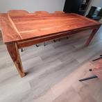 Teakhouten Eettafel van Goossens - 220x100, Huis en Inrichting, Tafels | Eettafels, Ophalen, Teakhout, 200 cm of meer, 50 tot 100 cm