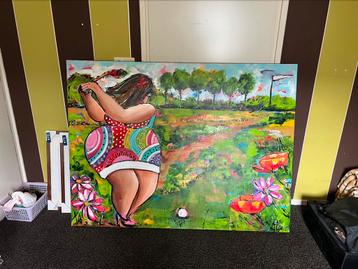 Schilderij voor een golfclub beschikbaar voor biedingen