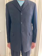 3-delig kostuum Van Gils, antraciet met krijtstreepje, Kleding | Heren, Kostuums en Colberts, Maat 52/54 (L), Zo goed als nieuw