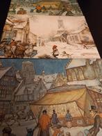 3 kaarten  Anton Pieck. Gelopen, Verzenden, 1980 tot heden, Gelopen, Cultuur en Media