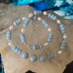 Angeliet azeztuliet bergkristal parel hoge trilling engelen, Blauw, Nieuw, Ophalen of Verzenden, Met edelsteen