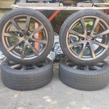 setje Borbet  donkergrijs17 inch sport velgen. beschikbaar voor biedingen