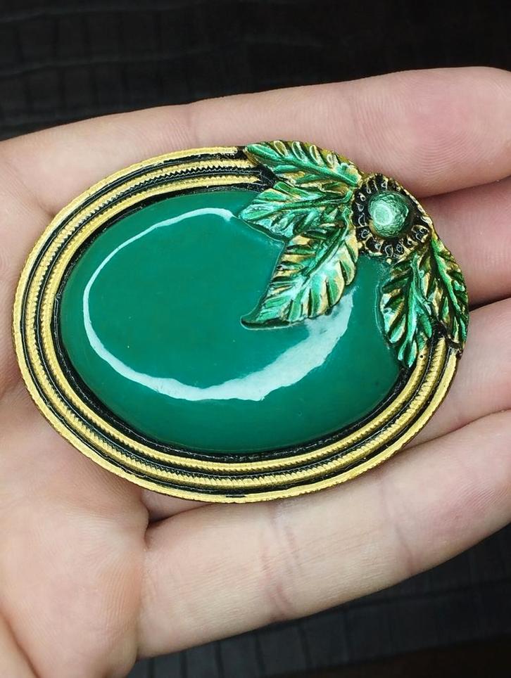 prachtige vintage broche in groot formaat, Sieraden, Tassen en Uiterlijk, Broches, Zo goed als nieuw, Overige materialen, Zilver