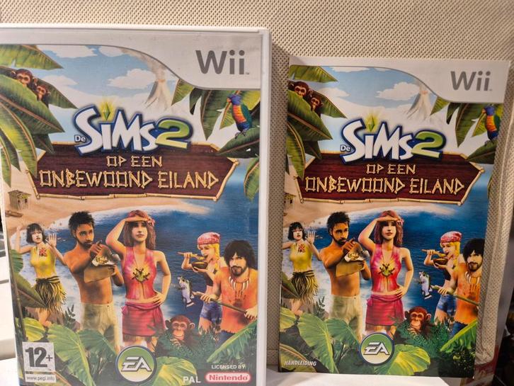 De Sims 2 op een Onbewoond Eiland Wii, Spelcomputers en Games, Games | Nintendo Wii, Zo goed als nieuw, 1 speler, Vanaf 3 jaar