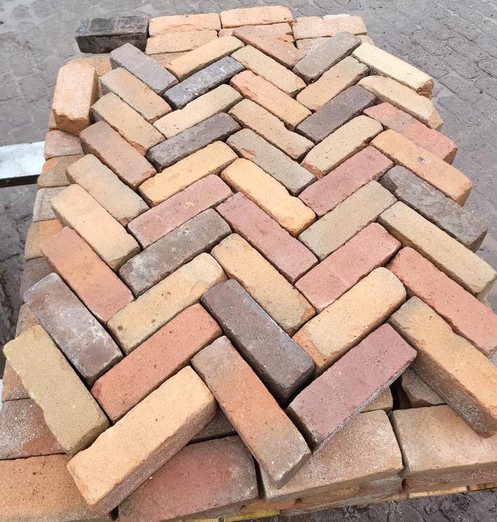 343m2 Nieuw Hard gebakken klinkers dikformaat brond rood gen, Tuin en Terras, Tegels en Klinkers, Nieuw, Klinkers, Keramiek, 10 m² of meer