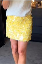 Zara geel rokje sequin, Ophalen, Zara, Geel, Nieuw