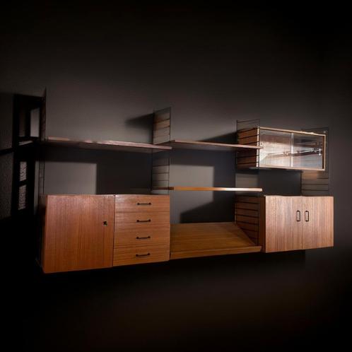 Vintage Musterring Systeem Teak Wandmeubel, Huis en Inrichting, Kasten | Wandmeubels, Gebruikt, 150 tot 200 cm, 200 tot 250 cm