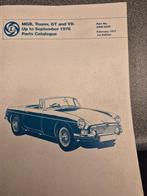 MGB Tourer, GT en V8 Parts catalogue tot 1976, Auto diversen, Handleidingen en Instructieboekjes, Ophalen of Verzenden