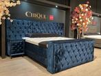 Norma Hotel chicque Boxspring met tv-lift Konings blauw, Ophalen of Verzenden, Nieuw, Blauw