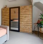 Grote schuifdeurkast met spiegel, Huis en Inrichting, Kasten | Kledingkasten, Ophalen, 200 cm of meer, Met hangruimte, Zo goed als nieuw