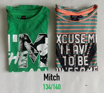2 Shirts Mitch/ Shoeby t-shirts - maat: 134/140 Leuke shirts beschikbaar voor biedingen