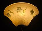 Vintage Herda mat glazen schaal wandlamp 80er jr., Verzenden