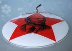 Lenin Afbeelding in Rode Ster GLAS ! Wand Ornament Vintage, Ophalen of Verzenden