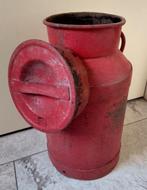 Vintage Metalen Melkbus met Deksel, Ophalen of Verzenden