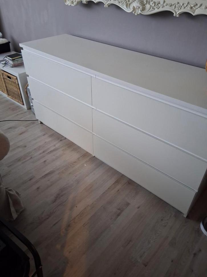 Ikea Malm ladekast 160cm - Gebruikt, Huis en Inrichting, Kasten | Ladekasten, Gebruikt, 150 tot 200 cm, 5 laden of meer, Ophalen