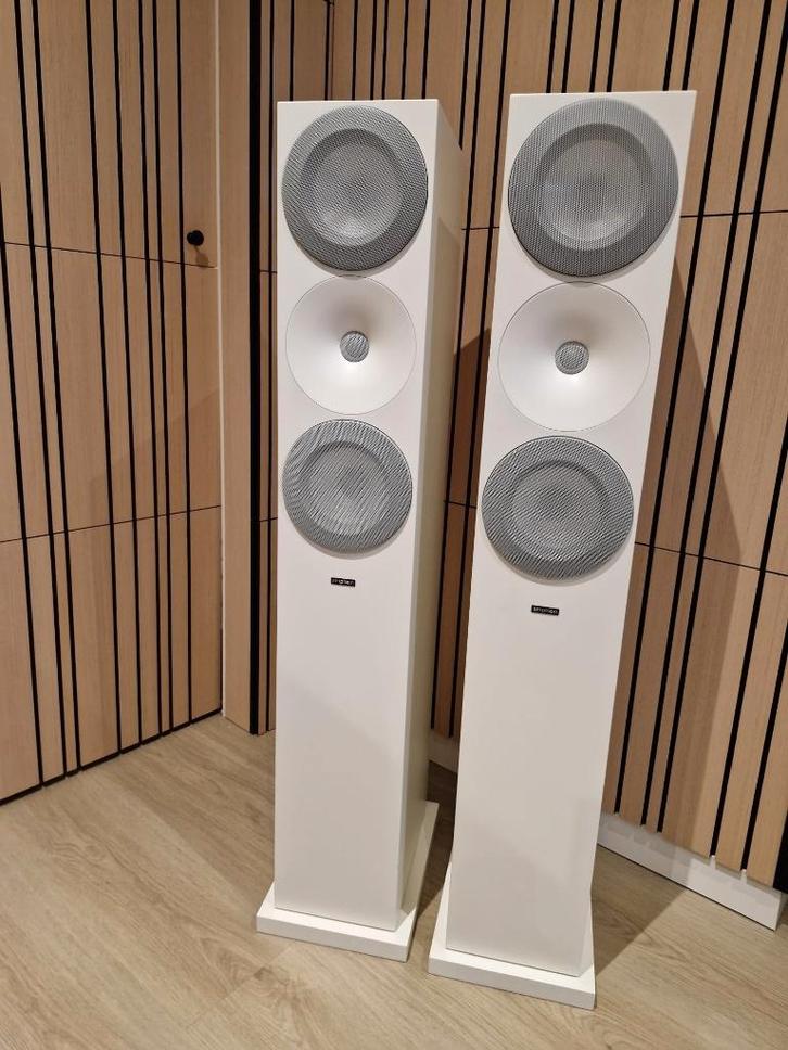 Amphion Argon7LS, wit, Audio, Tv en Foto, Luidsprekers, Zo goed als nieuw, Front, Rear of Stereo speakers, 120 watt of meer, Overige merken