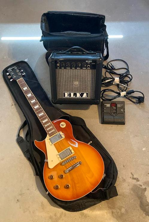 Linkshandige Rochester gitaar met Elka versterker, Muziek en Instrumenten, Snaarinstrumenten | Gitaren | Elektrisch, Gebruikt