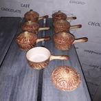 Mini cocottes steelpannetjes set van 7 /vintage aardewerk, Huis en Inrichting, Ophalen, Gebruikt