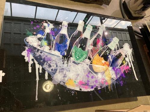 Glasschilderij 100x150cm VIP bottle service, Antiek en Kunst, Kunst | Schilderijen | Modern, Ophalen of Verzenden