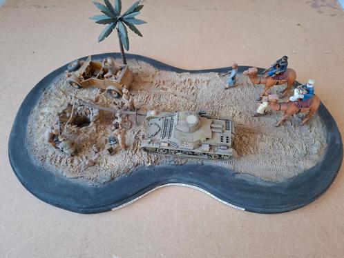 Diorama WOII Noord Afrika 1:35, Hobby en Vrije tijd, Modelbouw | Figuren en Diorama's, Gebruikt, Diorama, 1:35 tot 1:50, Ophalen