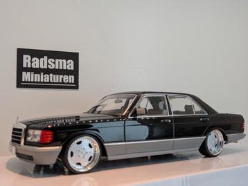 Mercedes-Benz S-Klasse W126 - Verlaagd + AMG Monoblock 1:18 beschikbaar voor biedingen