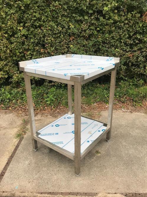 RVS kleine nieuwe bijzettafel, Huis en Inrichting, Tafels | Bijzettafels, Nieuw, Rond, 60 cm of meer, Minder dan 55 cm, Metaal of Aluminium