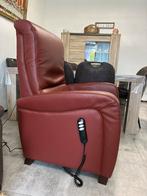 Te koop prachtige grote Elektrische Relaxstoel ,bruin, leer, Ophalen, Zo goed als nieuw, 75 tot 100 cm, Leer