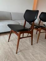 Vintage Deens mid century eetkamer stoelen, Huis en Inrichting, Stoelen, Ophalen, Twee, Bruin, Vintage Deens