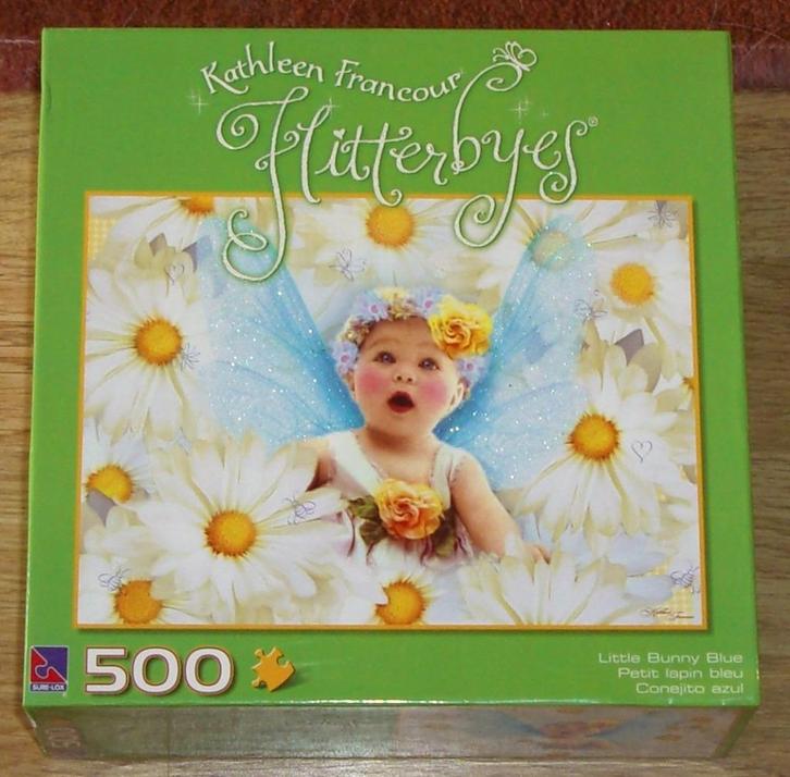 500 stukjes –Kathleen Francour–Little Bunny Blue - Nieuw, Hobby en Vrije tijd, Denksport en Puzzels, Nieuw, Legpuzzel, 500 t/m 1500 stukjes