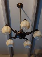 Bronzen hanglamp antiek, Ophalen of Verzenden