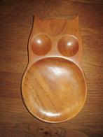 vintage houten presenteer schaal 2X Uil en Hart, Huis en Inrichting, Woonaccessoires | Schalen en Manden, Schaal, Ophalen of Verzenden