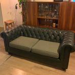 Chesterfield 2,5 zits bank - Groen, in nette staat, Huis en Inrichting, Banken | Bankstellen, Ophalen, Gebruikt, 150 tot 200 cm