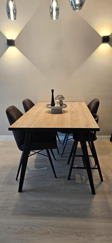 Uitschuifbare eiken tafel 160-200cm, Huis en Inrichting, Tafels | Eettafels, 50 tot 100 cm, 150 tot 200 cm, Rechthoekig, Ophalen of Verzenden