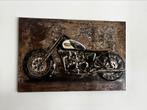 Stalen schilderij 3D Harley Motor - handgemaakt, Ophalen of Verzenden