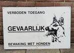Waarschuwingsbord Hondenbewaking - 80x50 cm, Dieren en Toebehoren, Ophalen, Nieuw