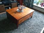 Antieke Kersenhouten Tafel met Laden & Wieltjes, Huis en Inrichting, Tafels | Salontafels, Gebruikt, Kersenhout, Minder dan 50 cm