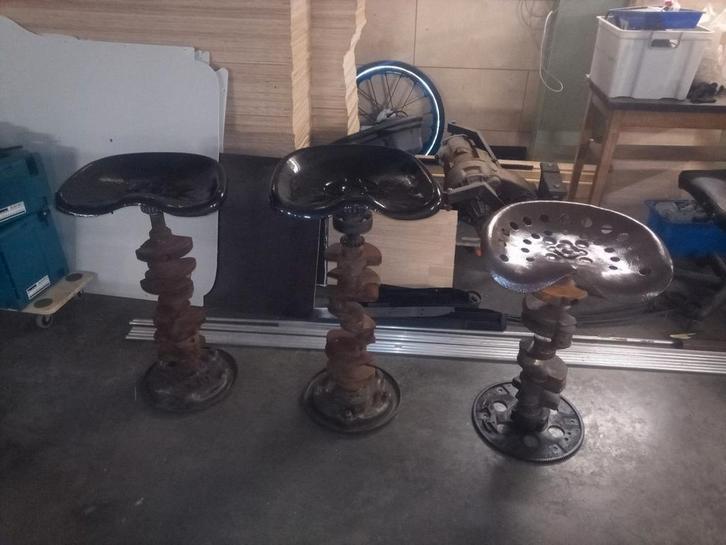 3 mancave barkrukken, Huis en Inrichting, Barkrukken, Zo goed als nieuw, 60 tot 90 cm, 5 krukken of meer, Ophalen