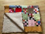 Handgemaakte kleurige patchwork deken/plaid/sprei izgs, Ophalen of Verzenden, Gebruikt