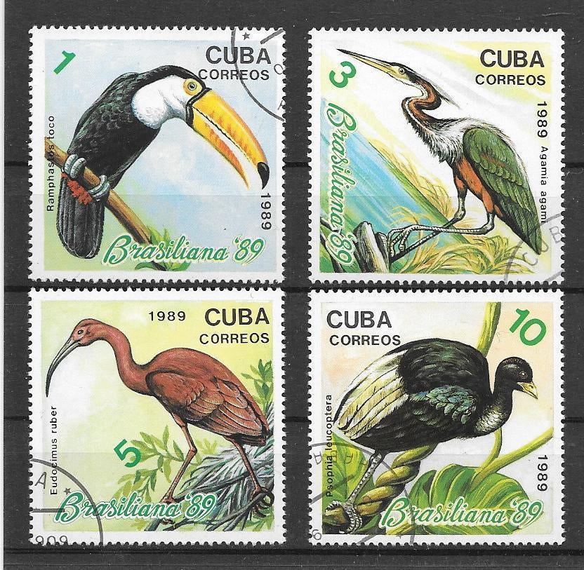 Cuba 1989  Vogels, Postzegels en Munten, Verzenden, Gestempeld, Midden-Amerika