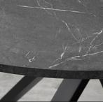 Eettafel - Marmerlook, Rond, 105cm, Ophalen, 100 tot 150 cm, Rond, Nieuw