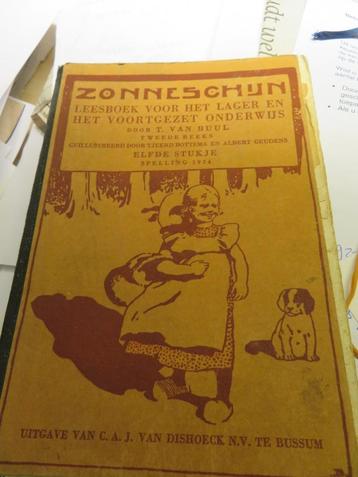 3 oude leesboekjes 1936 Zonneschijn, Bloeiende veld.Jantje beschikbaar voor biedingen