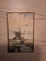 Schilderijtje J. Garjeanne (1860-1930) - Watermolen, Ophalen of Verzenden